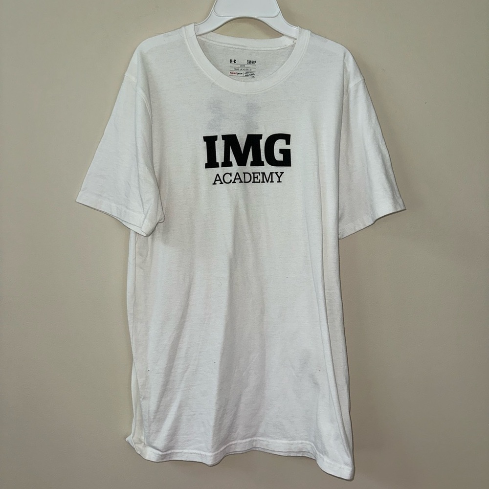 Under Armour White Tee with Black Logo